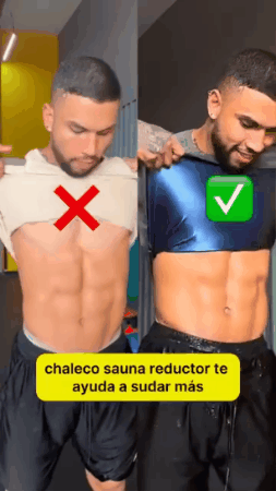 FAJA TERMICA CHALECO SAUNA PARA HOMBRES